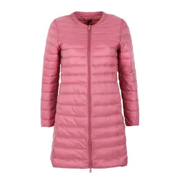 Newbang Brand Down Jacket Kvinna Lång Duck Down Jacket Kvinnor Lätt VARM LINNER Slim Portable Ladies Coats T200319