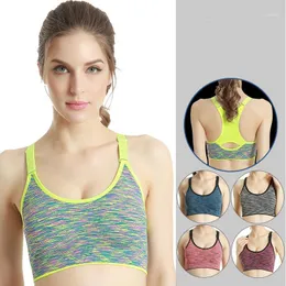 Gymkl￤der Inspk Summer Sports BH Fitness Running Jogging Training V￤st snabbtorkad elastisk nylonflickor Sport Underwears 2021 Style1