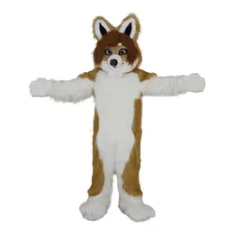 Brown Fox Dog Husky Mascot Costumes Christmas Fancy Party Dress Cartoon Character Outfit Suit Adults Size Carnival Easter Advertising Theme Clothing