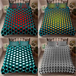 Zeimon Modern 3D寝具セット幾何学的布団カバーピローケース2/3ピースツインクイーンキングサイズベッド服201127