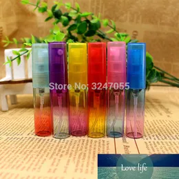 5ml 50 pcs 100 pcs Garrafa de perfume de vidro colorido vazio, recipiente de pulverizador líquido cosmético diy, garrafa de amostra portátil do perfume