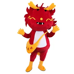 Mascot Costumes Dragon Mascot Costume Adult Size Fire Dragon Theme Anime Costumes Carnival Fancy Dress Halloween Xmas Easter Ad Clothes