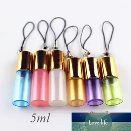 100 X 3ml 5ml Glass Roll on Bottle with Stainless Steel Ball and Key Chain Roller Perfume Essential Oil Bottle Thin Glass Vials