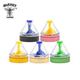 HORNET Aircraft Aluminum Grinder 50MM Funnel Cones Filling Herb Grinder 2 Parts Tobacco Grinder With Blade Teeth Spice Smoking Miller