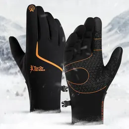 Skidhandskar Vinter varm cykling utomhus termisk vindtät vattentät sport reflekterande icke-halkpekskärm Mountain Gloves1