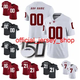 Maglie da calcio Washington State Cougars NCAA Bryce Beekman Jersey Skyler Thomas Fa'avae Ron Stone Jr. Deon McIntosh Custom Stitche