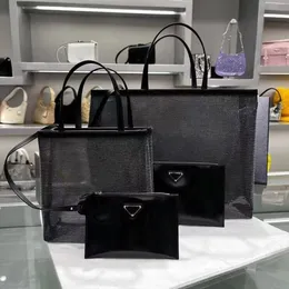 Latest transparent mesh mysterious color women's fashion bag handbag wallet Mommy one shoulder shopping large capacity 2