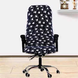 Printed Elastic Computer Office Chair Cover Washable Removable Arm Chair Cover Slipcover Stretch Armchair Seat Covers Y200104