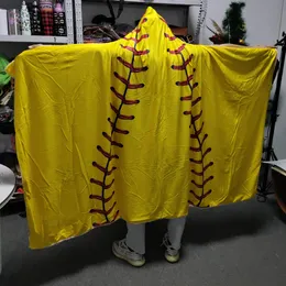 Vuxna baseball hoodie filtar dörr till dörr sjöfart softball täcker 80 * 60inch lag gåva hooded filt skola basket present dom1079