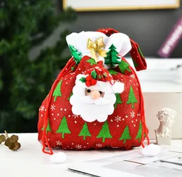 メリークリスマスサンタサックギフトプレゼントバッグかわいい雪だるまキャンディバッグストッキングギフトバッグクリスマスデコレーション