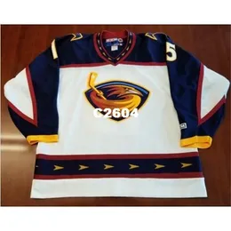 RARE Uomo vero ricamo completo # 15 Dany Heatley Atlanta Thrashers Maglia da hockey vintage o personalizzato con qualsiasi nome o numero Maglia HOCKEY