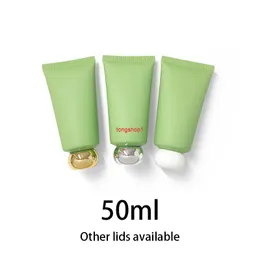 50ml tom plastpressflaska matte grön 50g kosmetisk kräm rengöringsbehållare tandkräm lotion froströr gratis fraktfri frakt