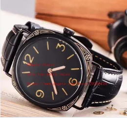 Topselling Super 3 Estilo 45 mm Dial Preto P 3000 MechNálica Automático Atrás Pague Cinzeladura Transparente de Alta Qualidade PM Mens Relógios