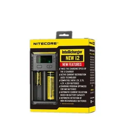 NITECORE Nowa wersja Ładowarka baterii dla 16340 10440 AA AAA 14500 18650 26650 Ładowarka baterii I2 Ładowarka