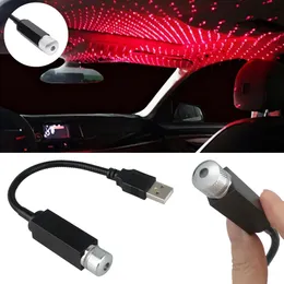 Regulowany Mini LED Car Roof Star Night Lights Projektor Lekkie Wnętrze Ambient Atmosfera Galaxy Lampa Dekoracja Światła USB Wtyczka