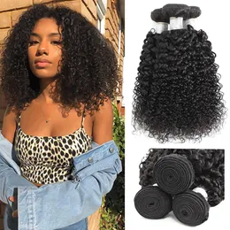 Malaysian Afro Kinky Curly Cheveux Humain 4 Bundle Deals Tissage Bresiliens Human Hairs Curl Bundles Tight Curly curly hair products