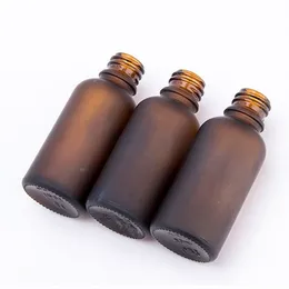 Przebiór amber bursztynowy Boston okrągła 30ml kosmetyczna szklana butelka olejna z kroplem/śrubą, 50 ml cylindra pielęgnacja skóry szklana szklana butelka z kroplą