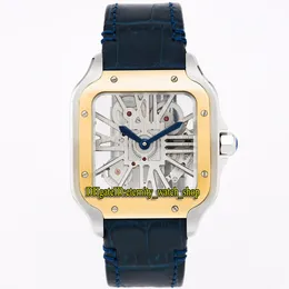 2022 TWF última versão mens relógio ha0012 horloge esqueleto lm 0012 suíço ronda 4s20 quartzo ouro bezel de couro rápido cinta de couro super edição relógios da eternidade