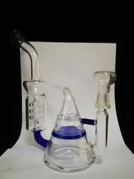 Twitter Hot Water Tubulações Double Recycler Honeycom para Turbina Prec Vidro de Vidro Espiral Catcher Gelo Rigs 8 "Polegada Alta Bubbler Beaker Bongo