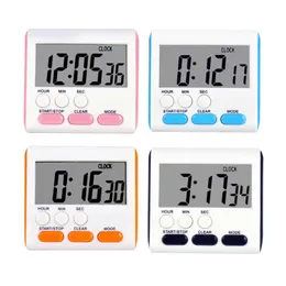 4 Colors LED Large Screen Electronic Timer Kitchen Egg Baking Timer Digital Count Down Up Timer Reminder With Magnet Stand Clip