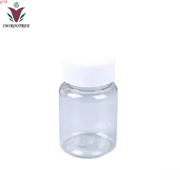 Freeship 12pcs 20ml Transparenta Pet Clear Capsule Flaskor 20ml Transparent Pillflaska med Normal Skruv Captwood Quality