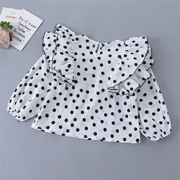 Humor Bear Girs Set Spring Autumn New Girls High Quality Fashion Polka Dot Shirt + Jeans Children's