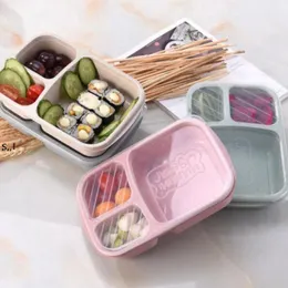 3 grade trigo palha almoço caixa de microondas bento caixa de qualidade saúde natural estudante portátil caixa de armazenamento de alimentos bwf14117