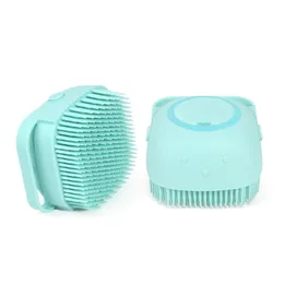 Silikonhuvudmassage Borste Body Shampoo Skalp Massage Brush Comb Hår Tvättkam Duschfot Skrubber Borst Badrum Tillbehör DBC BH4526