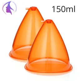 150 ml XL orange koppar vakuum bantningsmaskin tillbehör bröstförbättring rumpa lyft vakuum koppning 2st bröstvård