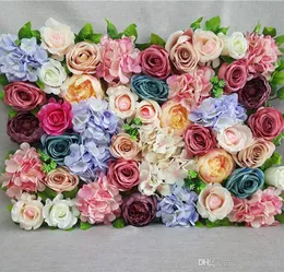 1 Stück künstliche Blumenwand für Hochzeit, Blumenhintergrund, Seide, Rose, Pfingstrose, Hortensie, Straße, die zu einer Veranstaltungsparty führt