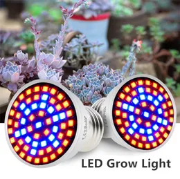 LED Grow Lights E27 Full Spectrum E14 220V Växtlampa Fyto Lampa för inomhus GU10 Garden Flower Hydroponics MR16 B22