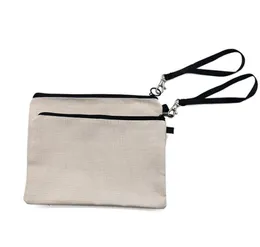 Sublimacja Torby Kosmetyczne DIY Pusta Pościel Bag Zipper Torba Dostosowane Kobiety Makijaż Torba Moda Torebka Monety Torebka Makijaż Torby Do przechowywania YG935