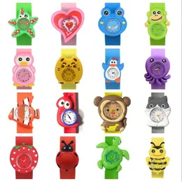 Cartoon Animal Silicone Smart Watches for Children Kids Animation Pat Watch 22 mm waterdichte draagbare elektronische kinderhorloges groothandel
