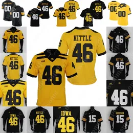 Iowa Hawkeyes Fotboll Jersey Tyrone Tracy Jr Monte Pottebaum Elfenben Kelly-Martin Seth Benson Chauncey Golston Jack Heflin Zach Vanvalkenburg