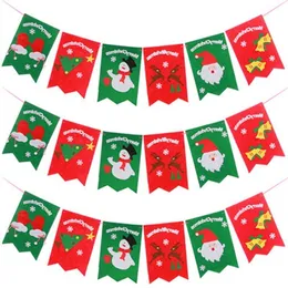 Christmas Hanging Flag Santa Claus Flags Christmas Wall Hanging Decoration Ornaments Hotel Bar Market Supermarket Scene Layout