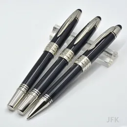 Caneta esferográfica de metal preto jfk venda imperdível/caneta-tinteiro papelaria escolar clássico canetas de tinta de escrita para presente de aniversário