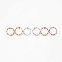 Trendy New Creative Circle Design Stud Earrings Round style Three Color Suitable for Women