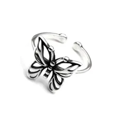 Bague ouverte papillon Vintage pour femmes et filles, anneau de doigt en forme d'insecte mignon, bijoux à la mode, accessoires pour cadeau de fête