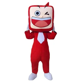 2018 Högkvalitativ Hot TV-apparat Mascot Costumes Cartoon Character Vuxen SZ