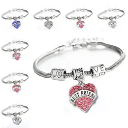 Heart Bracelet Mom Aunt Daughter Grandma Believe Hope Crystal Bracelet KKA8014