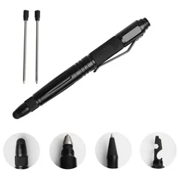 1pcs Tactical Pen Self Defense Tool för överlevnad Militär Stylus Touch Pen Glas Breaker Ballpoint Pen Multi Tool 2 Refill Gifts 201111