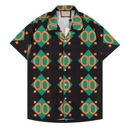 designer Herrskjortor lyx Herr Casual kortärmad skjorta klassisk bokstav senior hög kvalitet 14 sorters färg storlek M-3XL topp