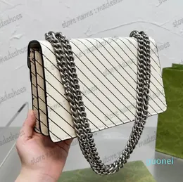 2022 deus o hacker projeto collab branco bolsa de ombro itália bolsas de cadeia de tigre fechamento de cabeça flap womens designer bolsa de impressão branco