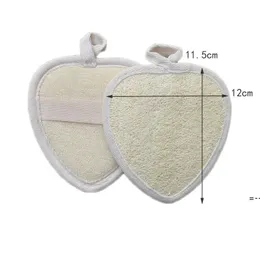 Natural Loofah Mat Bath Brush Sponge Body Exfoliating Back Rubbing Massage Towel Hanging Cleaning Brushes RRF13532