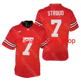 NCAA College Ohio State Buckeyes Football Jersey C. Shroud Red Size S-3XLすべてステッチ刺繍