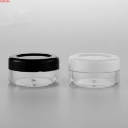 10g small empty clear plastic cosmetic jar sample display container packaging,round pot screw cap lid,Mini PS tin F20172662good qualtity