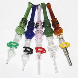 14 mm Nektarrohr Kit Tupf Stroh Shisha Glass Rauchrohr für Mini -Bong -Öl -Rigs Wasserrohre