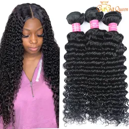 Raw Indian Deep Wave Human Hair Bundles Unprocessed Indian Virgin Hair Deep Curly