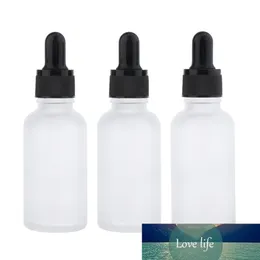 3本の眼球瓶30ml / 1oz、空の白い曇りガラスの瓶のバイアルのプラスチックピペット、漏れ防止