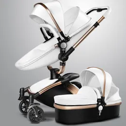 도매- 2017aulon Baby Stroller 360 회전 황금 프레임 베이비카 2 in 1 수면 바구니를 포함하여 1